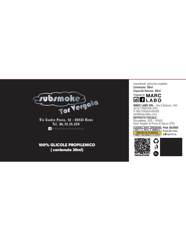 BASE PG 30ML SUBSMOKE